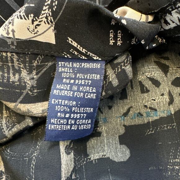 Phat Farm Shirt Mens XXL Black Nautical Ship Yacht Rope Knots Y2K Hip Hop - Picture 4 of 9